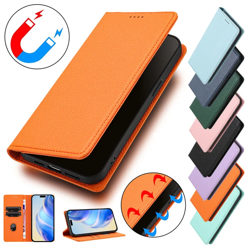 Rfid Blocking Leather Case For Samsung Galaxy S25 S24 S23 S22 S21 S20 Ultra Plus FE 5G Magnetic Wallet Flip Card Slot Cover