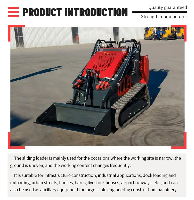 Mini-Kompaktlader 420E Kompakter Hydrauliklader 23PS für Bau Landwirtschaft Gartenarbeit – Detail 5
