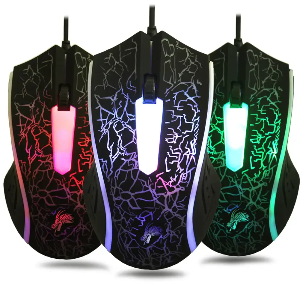 Colorful LED Computer Gaming Mouse Professional Ultra-precise For Dota 2 LOL Gamer Mouse Ergonomic 2400 DPI USB Wired Mouse