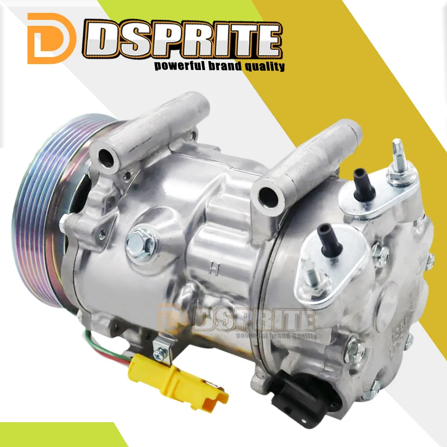 SD6C12 Air Conditioning AC Compressor 1607424980 1671553680 6453QJ 9678656080 9651910980 FOR PEUGEOT 207 307 CC Citroen DS3 C4