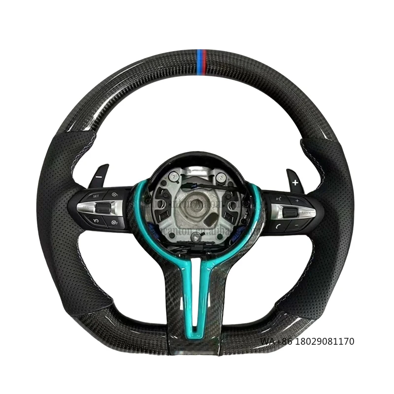 

New Material Carbon Fiber Perforated Leather for BMW 3 Series 5 Series F10 F20 F30 F90 F01 F02 M3 M5 M6 Car Steering Wheel