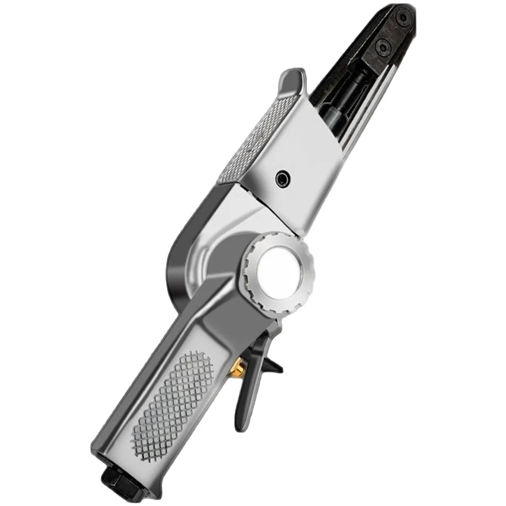 Air Powered 10mm Belt Sander for Consistent Material Removal on Metal Plastic Fiberglass with 16000 RPM No Load