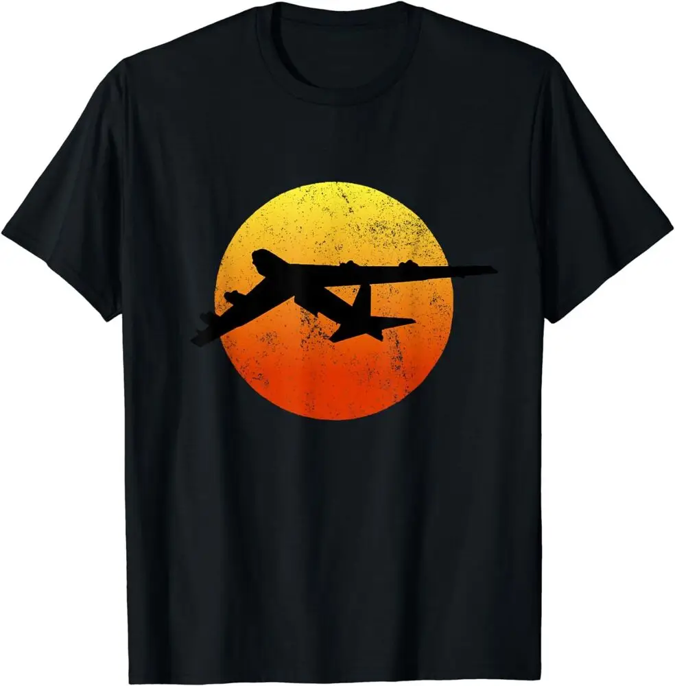 B-52 Stratofortress Silhouette Sunset Bomber Airplane B52 T-Shirt Anime Graphic T-shirts High Quality 100%Cotton Short Sleeve