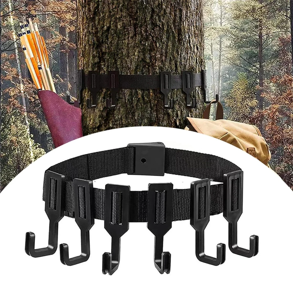 Tree Hook Outdoor Camping Equipment With Light Weight Gear Rack Hunting Tree Hook With Multiple Hook Accessories Bracket Hook