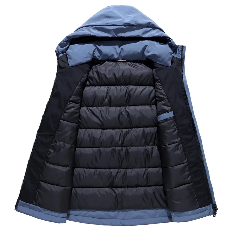 Uomini Più Il Formato 8XL 9XL di Inverno di Marca Caldo Impermeabile Giacca Spessa Parka Cappotto Da Uomo Antivento Cappello Staccabile Sottile Parka Giacca Da Uomo