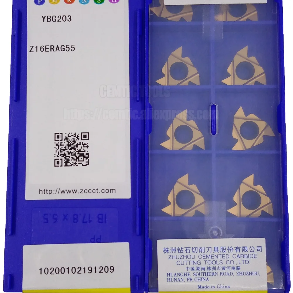 

Z16ERAG55 Z16ERAG55PP Z16ER YBG203 YBG205 оригинальные ZCC резьбовые токарные инструменты вставки Z16ER AG55