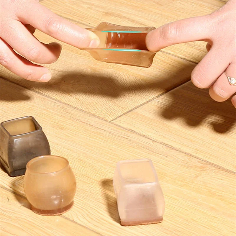 واقيات أرجل الكرسي وسادات من اللباد المستدير ، وأغطية من السيليكون الصلب للأرضيات ، وأغطية أرجل الأثاث ، وأغطية مانعة للإنزلاق ، وتقليل الضوضاء ، و 16 #4