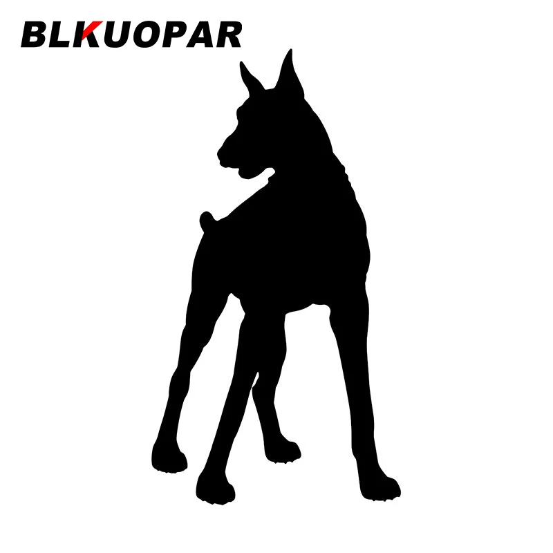 BLKUOPAR Doberman Dog Car Stickers Creative Waterproof Anime Vinyl Decal Scratch-Proof Windows Trunk Graphics Caravan Car Lable