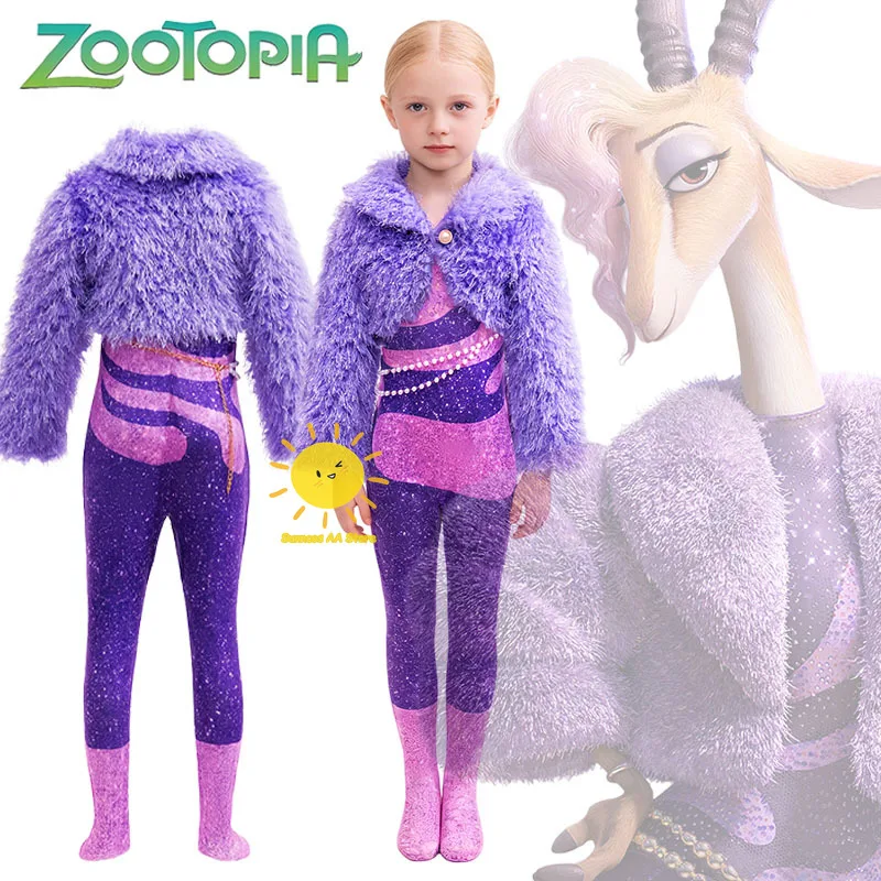 

Beast Kingdom Gazelle Cosplay Costume Zootropolis 2 Cosplay Bodysuit Coat Waist Ornament Gazelle Role Outfit Halloween Cos Women