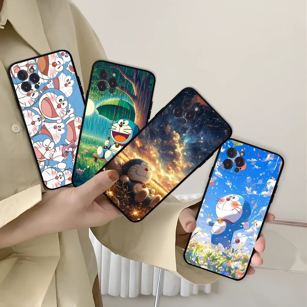 Japanese Cartoon D-Doraemon Phone Case For IPhone 16 15 13 14 Pro Max XS XR 12 11 Pro 13 Mini 6 7 8 Plus Soft Clear Back Cover