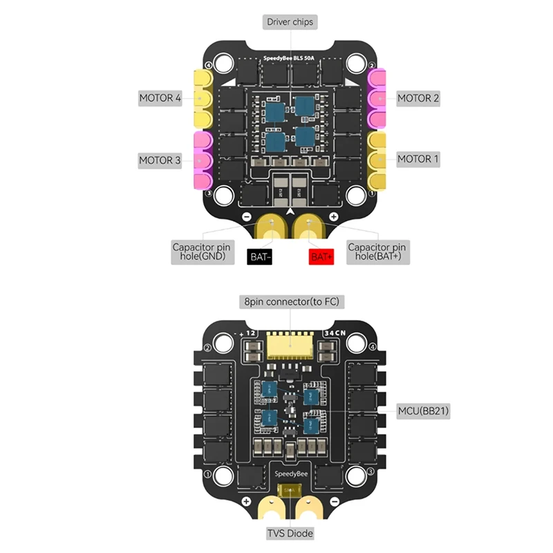 Speedybee-電子スピードコントローラー,rc fpvドローン用ワイヤレスファームウェア,4in 1 betaflight,f405,v3,bls,50a,30x30,fcおよびescスタック