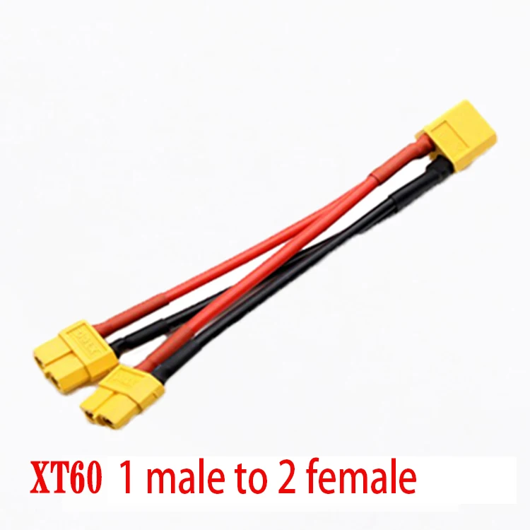 XT60 XT90 Mannelijke/Vrouwelijke Kabel Parallelle Batterijconnector 3-weg 14AWG Siliconen Draad Dubbele Verlengkabel Y-splitter voor Lader Motor