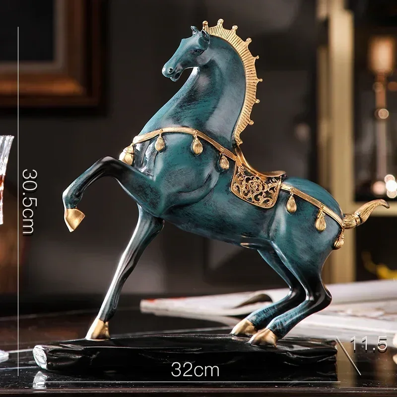 

Hot Horse Figurines Decoration Pieces Horse Wine Cabinet Entrance Living Room Office Desktop Craft Home Friends Moving Toy Gifts