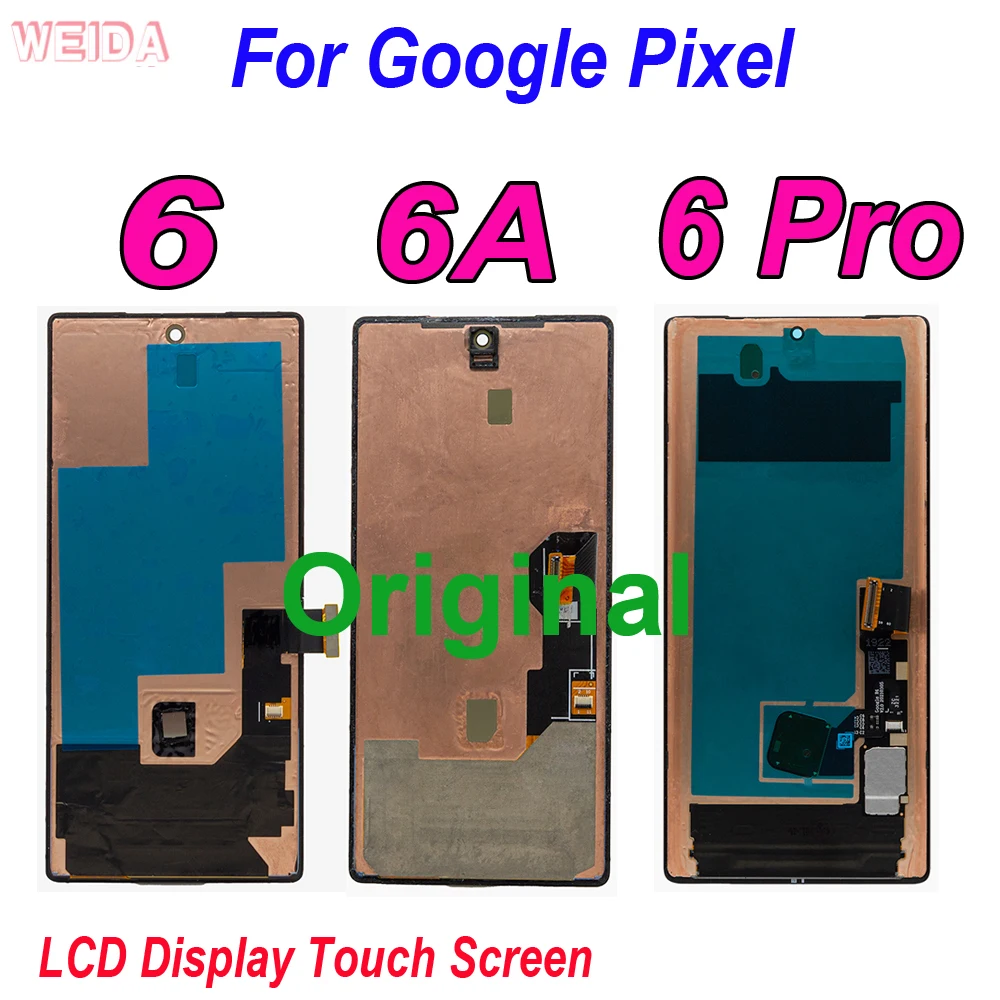 Original LCD For Google Pixel 6 GB7N6 LCD Display Touch Screen Assembly For Google Pixel 6A Pixel 6 Pro 6Pro GLUOG LCD