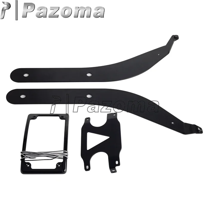 Black Aluminum LED Illuminated Rear Plate Bracket for 2020-2024 Harley Softail Low Rider S/ST FXLRS FXLRST