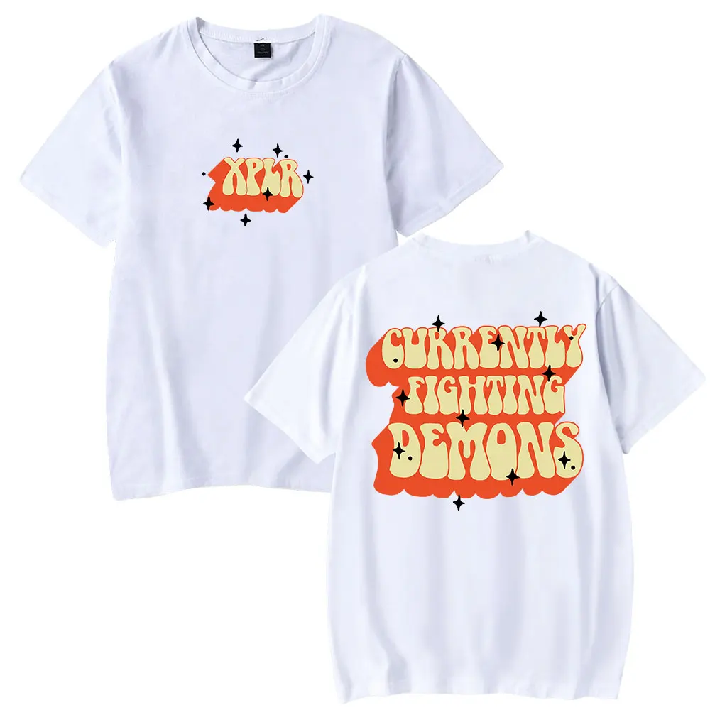 Homens e mulheres Sam e Colby Merch Fighting Demons T-shirt, mangas curtas, moda 3D, T casual de verão, Streetwear, XPLR