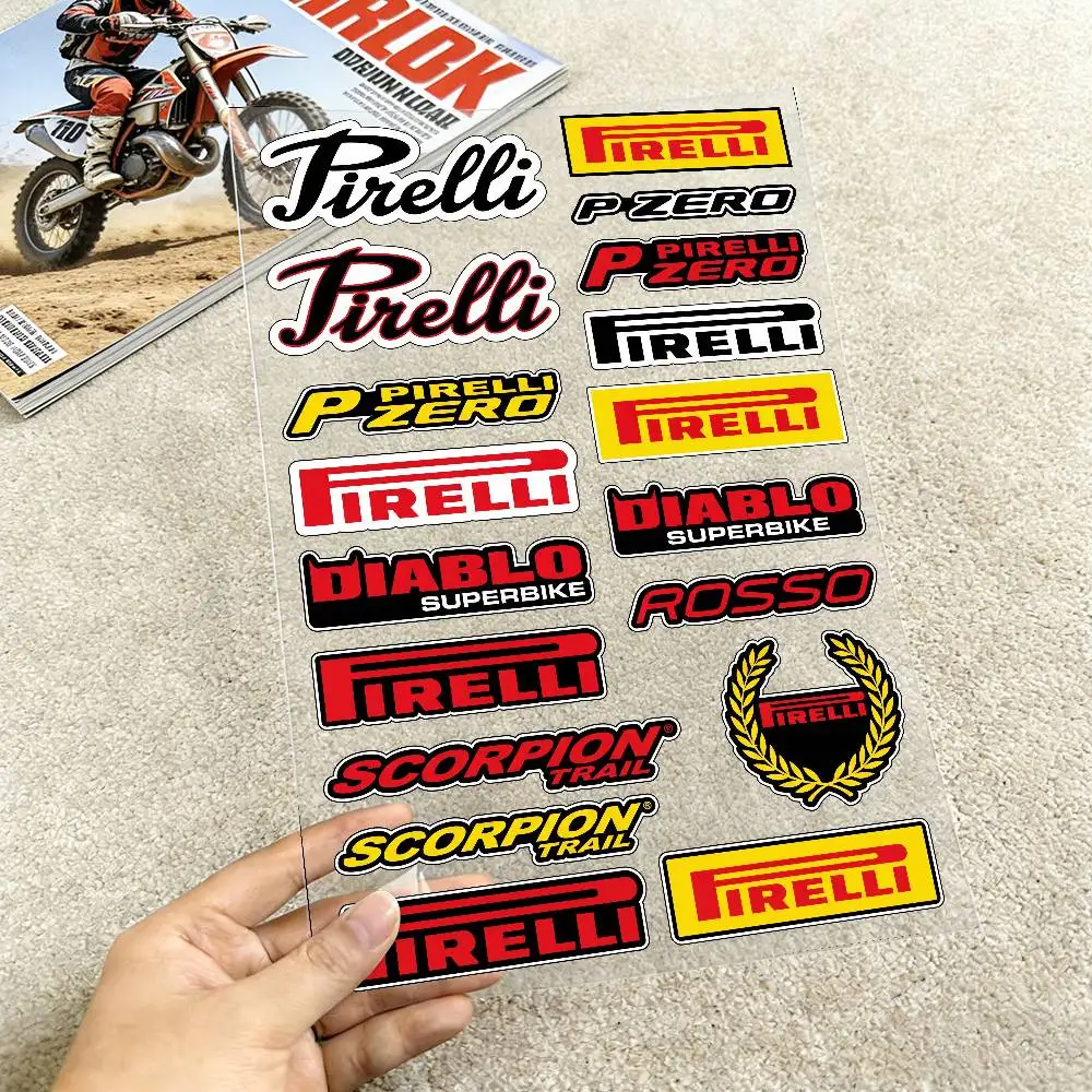 

Светоотражающие наклейки Pirelli для мотоциклов, водонепроницаемые наклейки для шлема, скутера, топливного бака, ящика для инструментов, гоночные наклейки