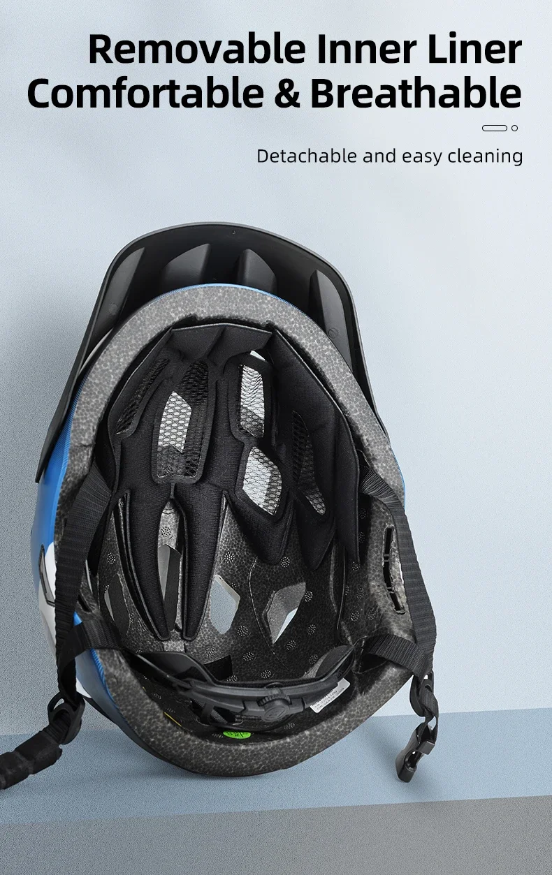 ROCKBROS Kinder-Fahrradhelm Abnehmbarer Vollvisier-Fahrradhelm für Kinder Skateboard-Roller-Sicherheitshelm MTB Rennrad-Helm – Detail 6