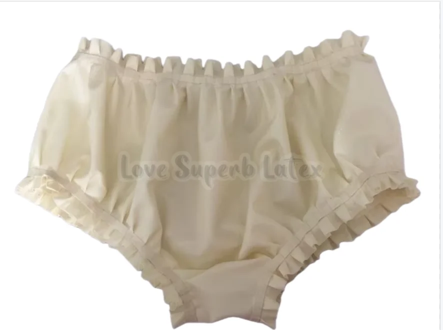 

Латексное сексуальное белое резиновое нижнее белье толщиной 0,4 мм с отверстием для полового члена, трусики, костюмы на Хэллоуин