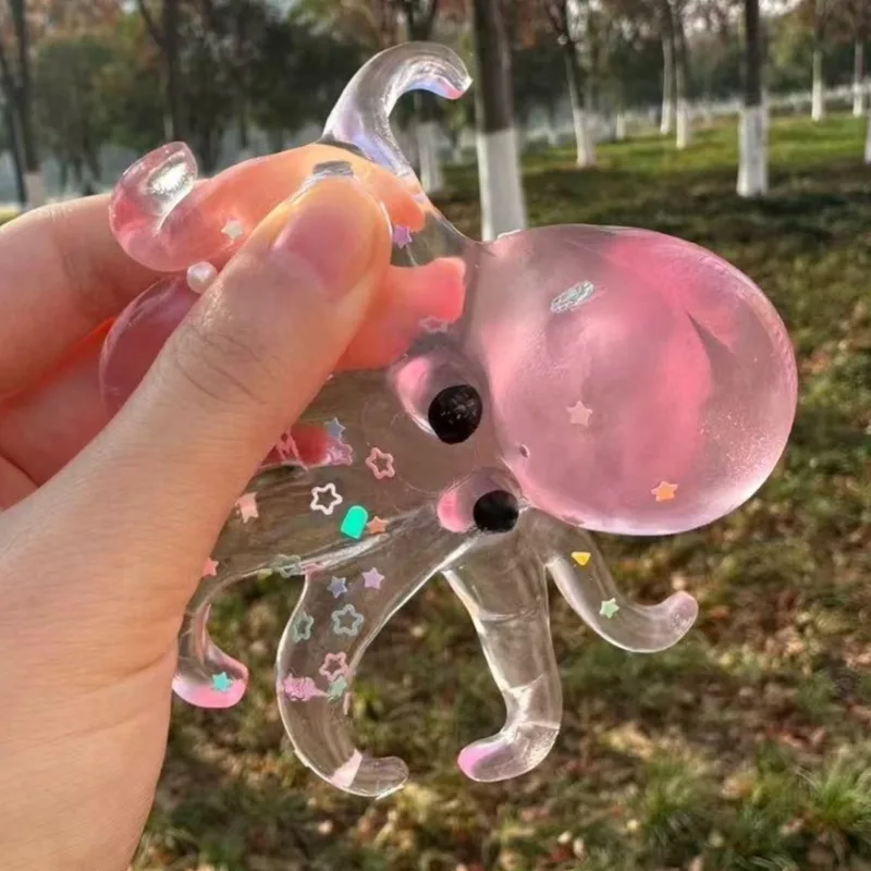 Squishy Ocean Octopus Squeeze Fidget Toy Simulazione Antistress Giocattolo a rimbalzo lento Può essere allungato Regalo di decompressione sensoriale