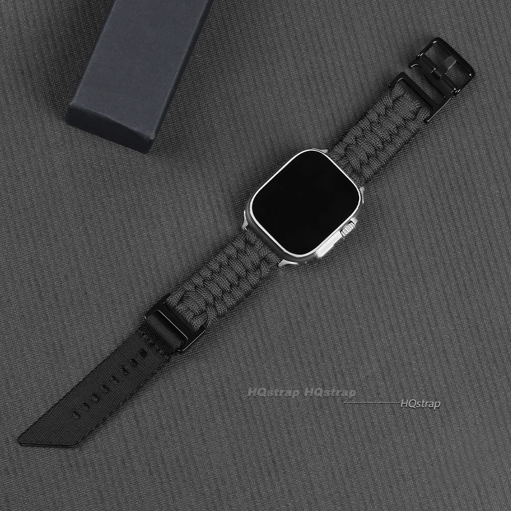 2023new Nylon Strap for Apple Watch Band Ultra 2 49mm 45mm 44mm for Iwatch 9 8 7 6 5 4 SE 40mm 41mm 42/38 Adjustable Clasp Band