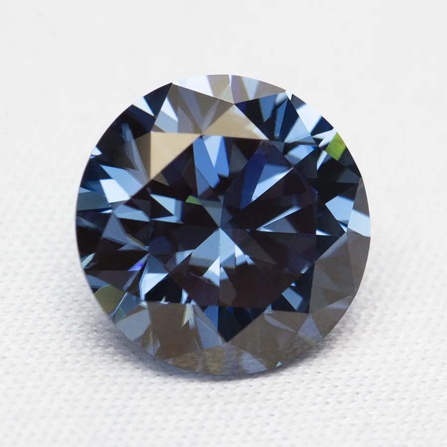 Pierre de moissanite bleu royal ne se décolore jamais, testeur de diamant avec passe positive, certificat GRA, VVl's, 0.5-5,0 ct