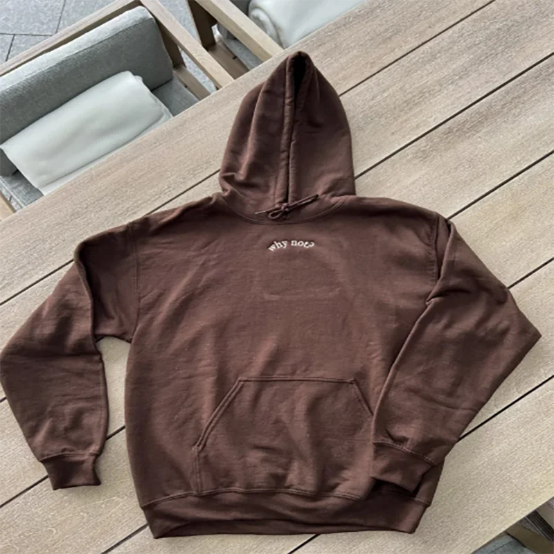 Pourquoi pas sweat à capuche à manches longues col rond pull unisexe coton sweat pour les femmes usage quotidien et Streetwear vêtements graphiques