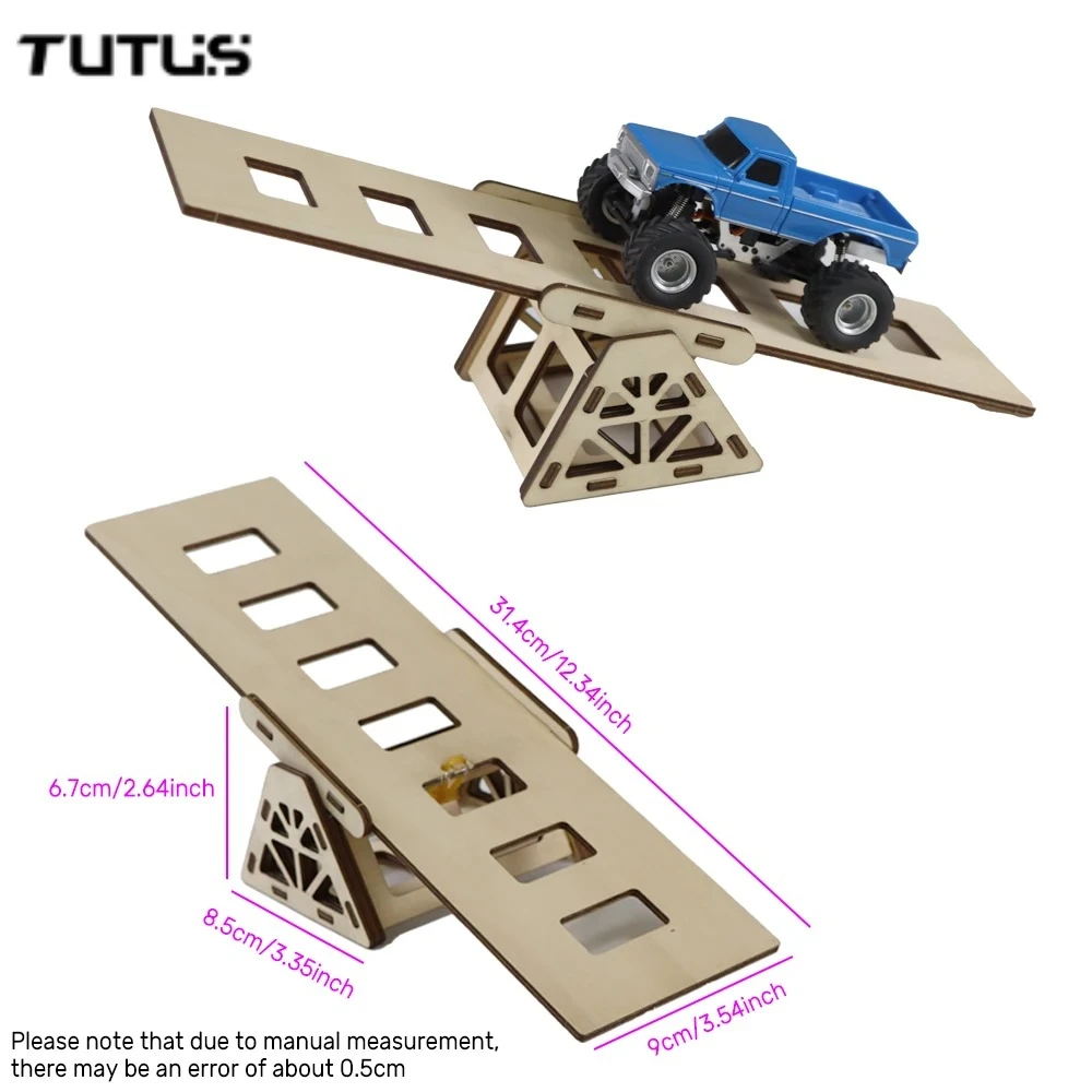RC Wooden Bridge Obstacle Set 4PCS DIY Steep Slope Simulation Course for 1/36 1/48 1/32 Scale Crawler Car Parts