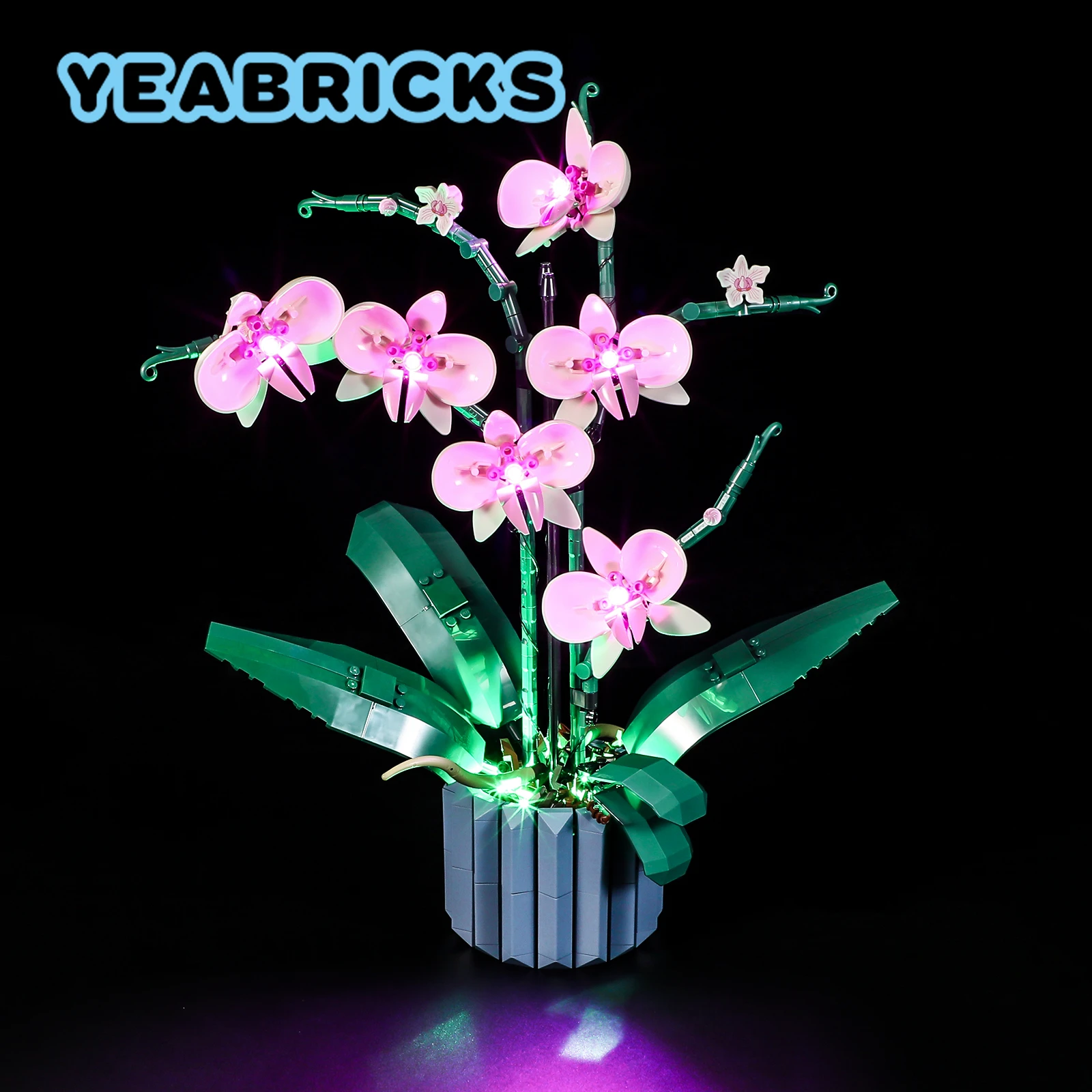 Yeabricks kit de luz led para 10311 orquídea blocos de construção conjunto (para não incluir o modelo) tijolos brinquedos para crianças