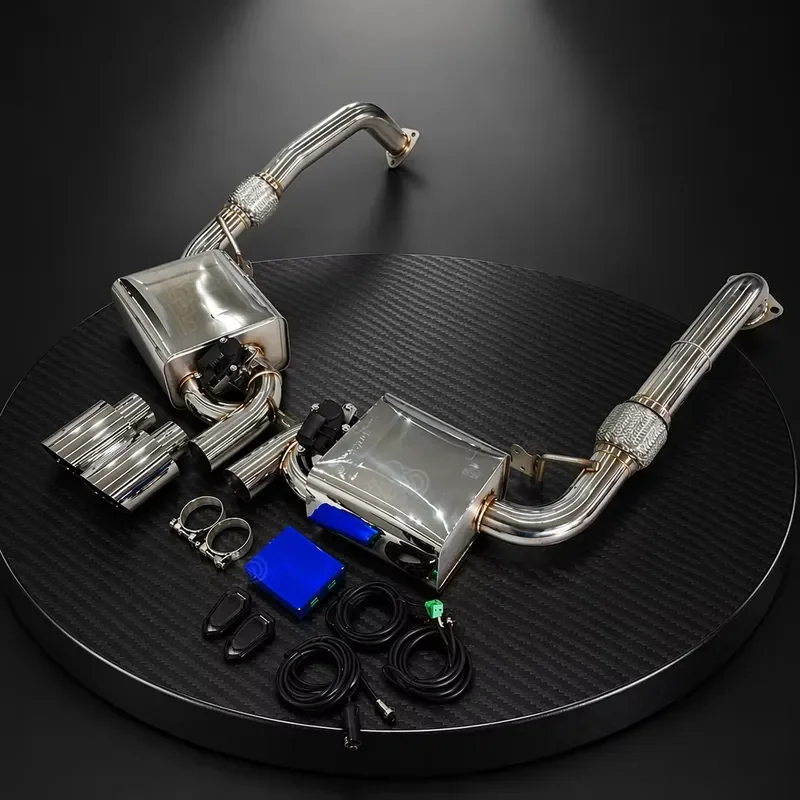Professional Grade Stainless Steel Mid Rear Exhaust System JTLD for Porsche 987.1 Cayman S Boxster S 3.4L Electric Valve