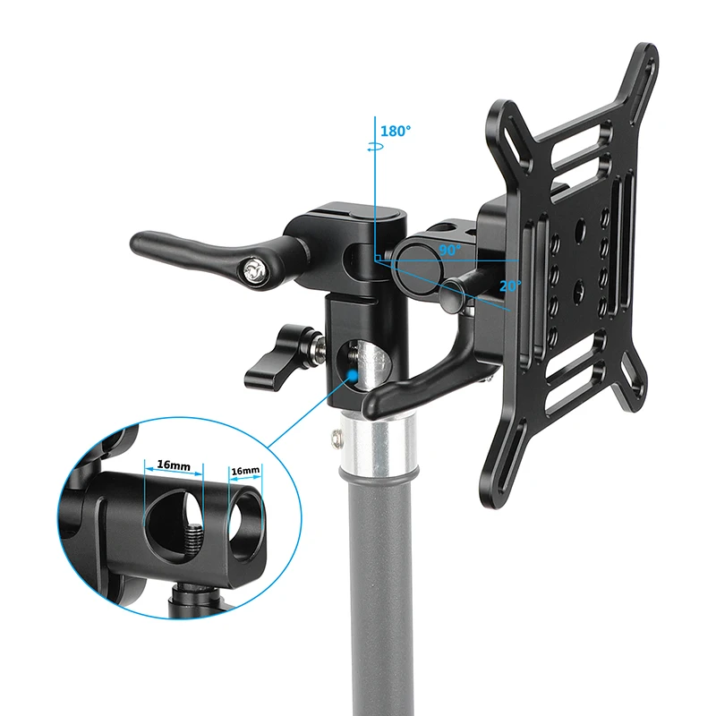 HDRIG Adjustable VESA Monitor Mount  with Wall Ceiling Mount Plate Quick Release V-Lock for 13 to 32 inch LCD Screens