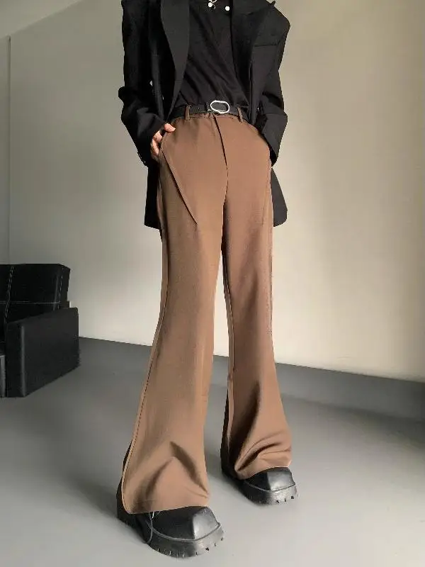 

Повседневные мужские брюки Browan прямого кроя в уличном стиле, длинные брюки, весенние молодежные модные брюки в крутом стиле, однотонные, не требующие глажки