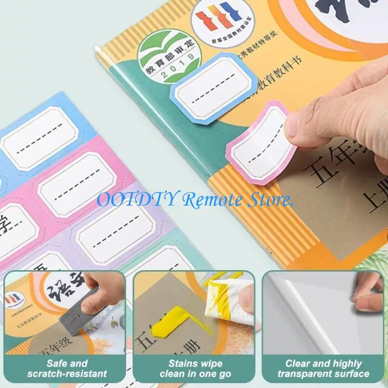  Pack Of 10 Transparent PP Book Covers Durability Waterproof For Textbooks Wraps