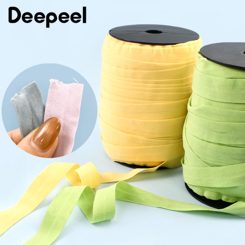 

20-100M 2cm Edge Sewing Elastic Band Garment Hem Sleeve Sewing Trims Rubber Bands Patchwork Quilting Fold Over Tape Materials