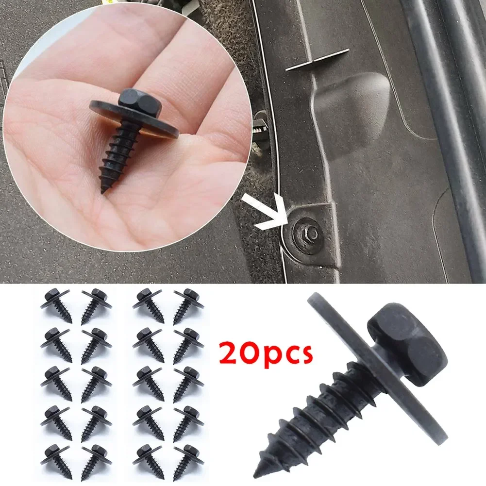 20 Hex Head Screws for For MERCEDES For Benz Underbody Shields and Splash Guard Retainers Metal Fasteners Reliable and