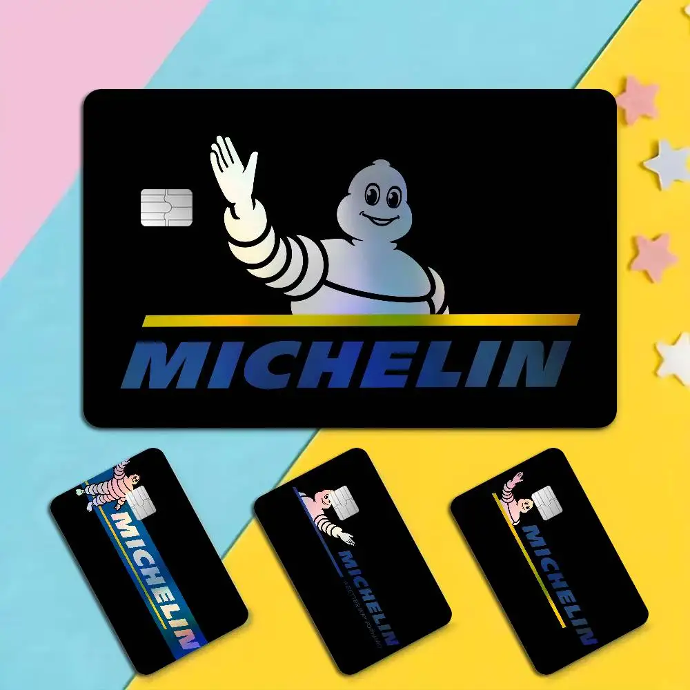 M-Michelins Logo Laser Glitter Bank Card Stickers Fashion Multi Scene Art Decor Decals