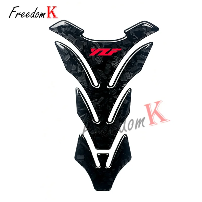 For YZF R1 R1M R15 R25 R3 R6 R7 R9 YZFR1 YZF3 YZFR7 Motorcycle Forged Carbon Fiber 3D Oil Fuel Gas Tank Pad Decal Protector