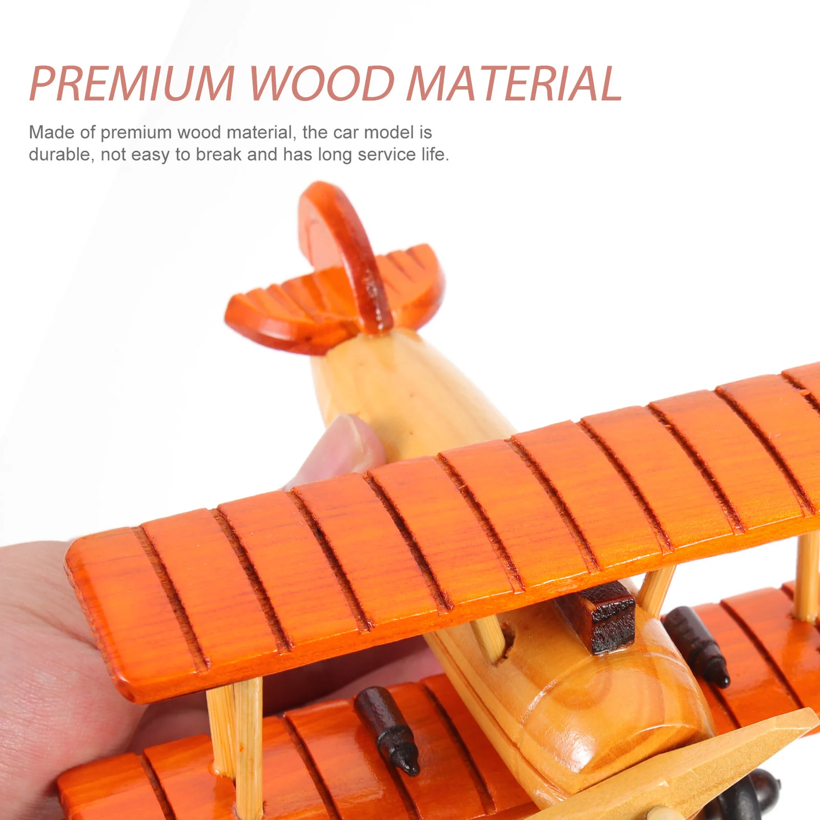 Retro Wooden Plane Decoration Vintage Airplane Model Novel Wooden Plane Model Adorn