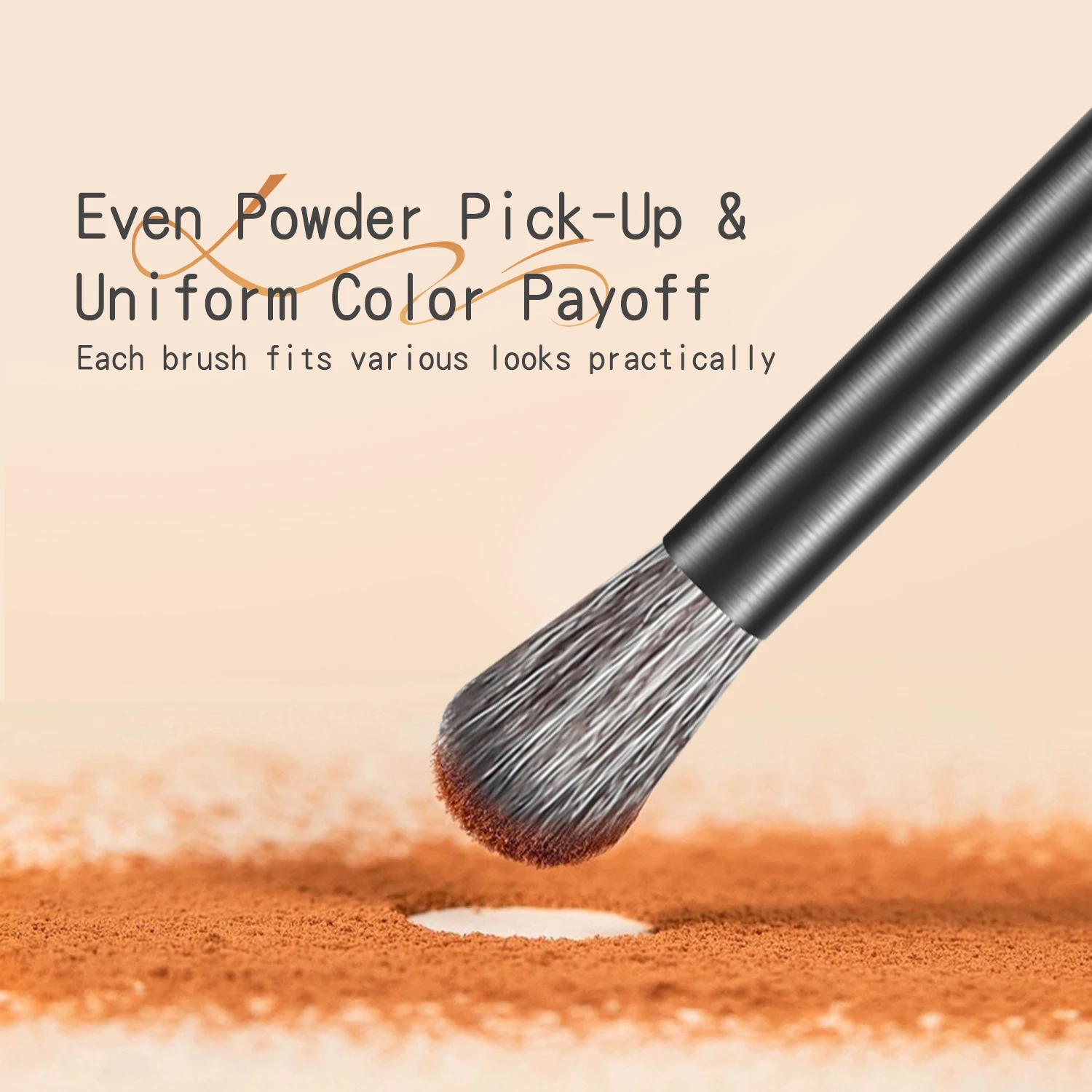 6 szt. Naturalnych pędzli do makijażu oczu, zestaw do blendowania cieni, konturowania brwi, eyelinera i precyzyjnych zdobień dla kobiet, do codziennego użytku, narzędzia kosmetyczne.