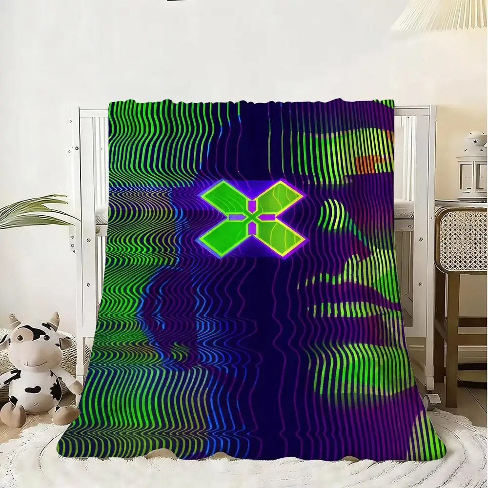 V-VALORANT Throw Flannel Fluffy Soft Blanket Warm Skin-Friendly Throw For Sofa Bed Office Nap Winter