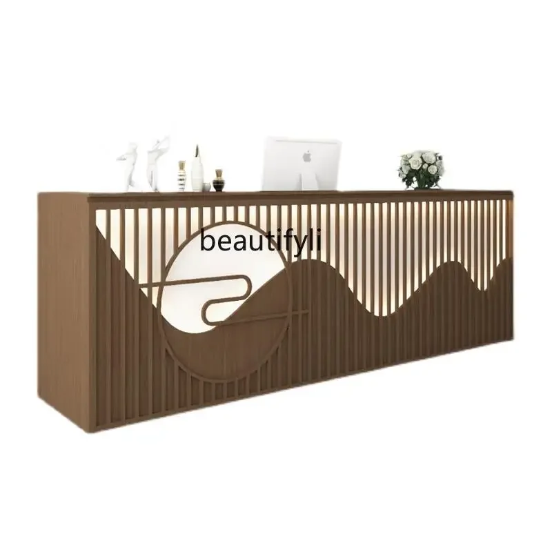 Beauty salon checkout page counter simple modern Chinese retro health center store reception small multi-function