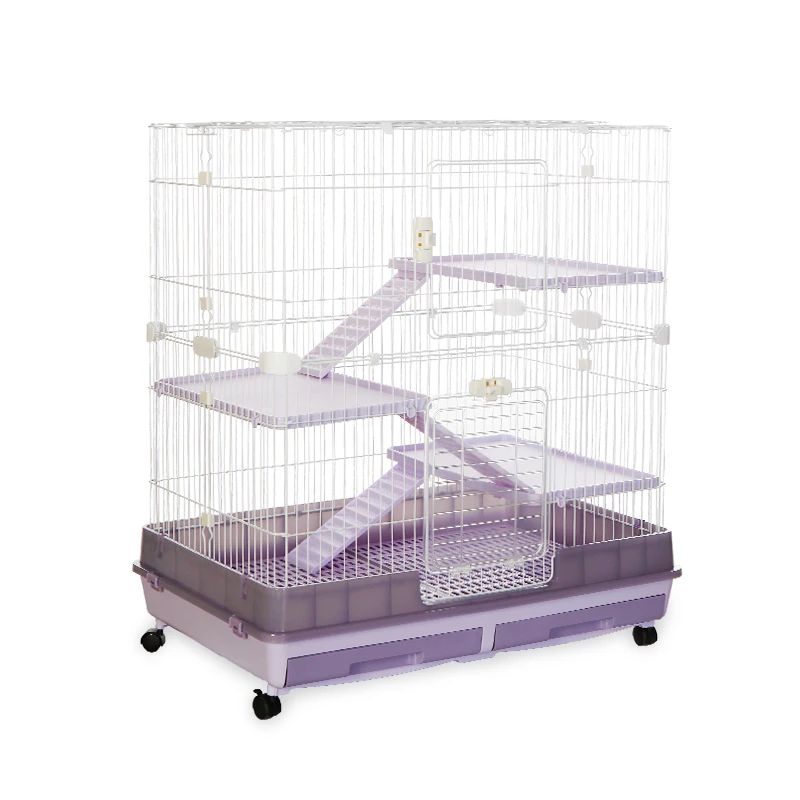 80/100 Oversized Anti-Spray Urine Drawer Rabbit Cage Totoro Guinea Pig Double-Layer Luxury Villa