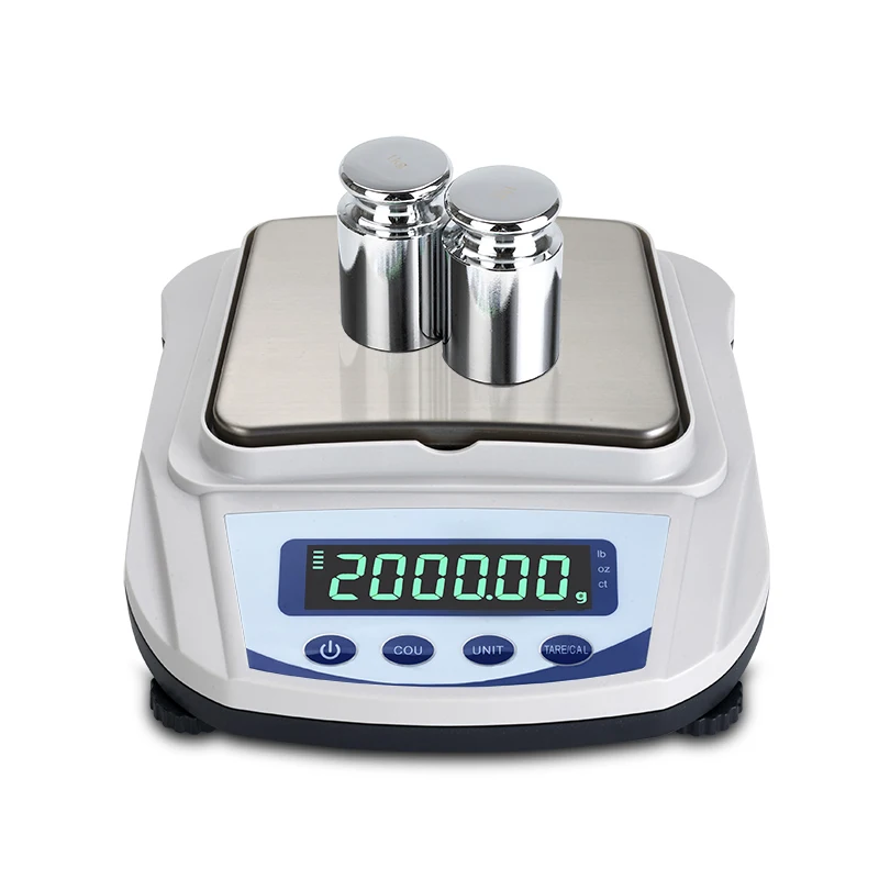 Digital laboratory balances with specialized load cells, robust construction and thorough calibration for use as scientific or c