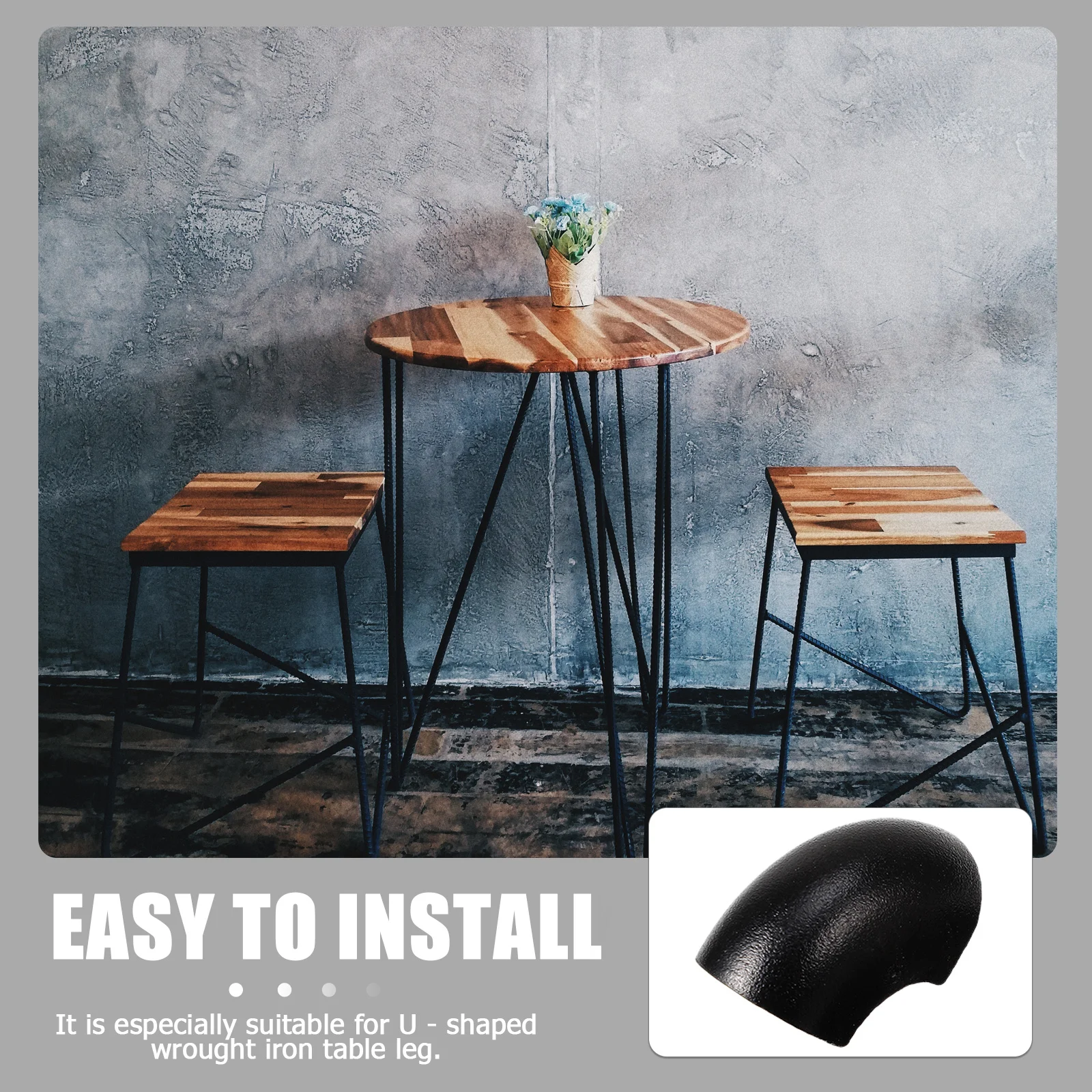 

16Pcs U-Shaped Furniture Foot Tips Heavy Duty Table Leg Protectors for Iron Chairs Scratch Resistant Floor Mats for Office Home