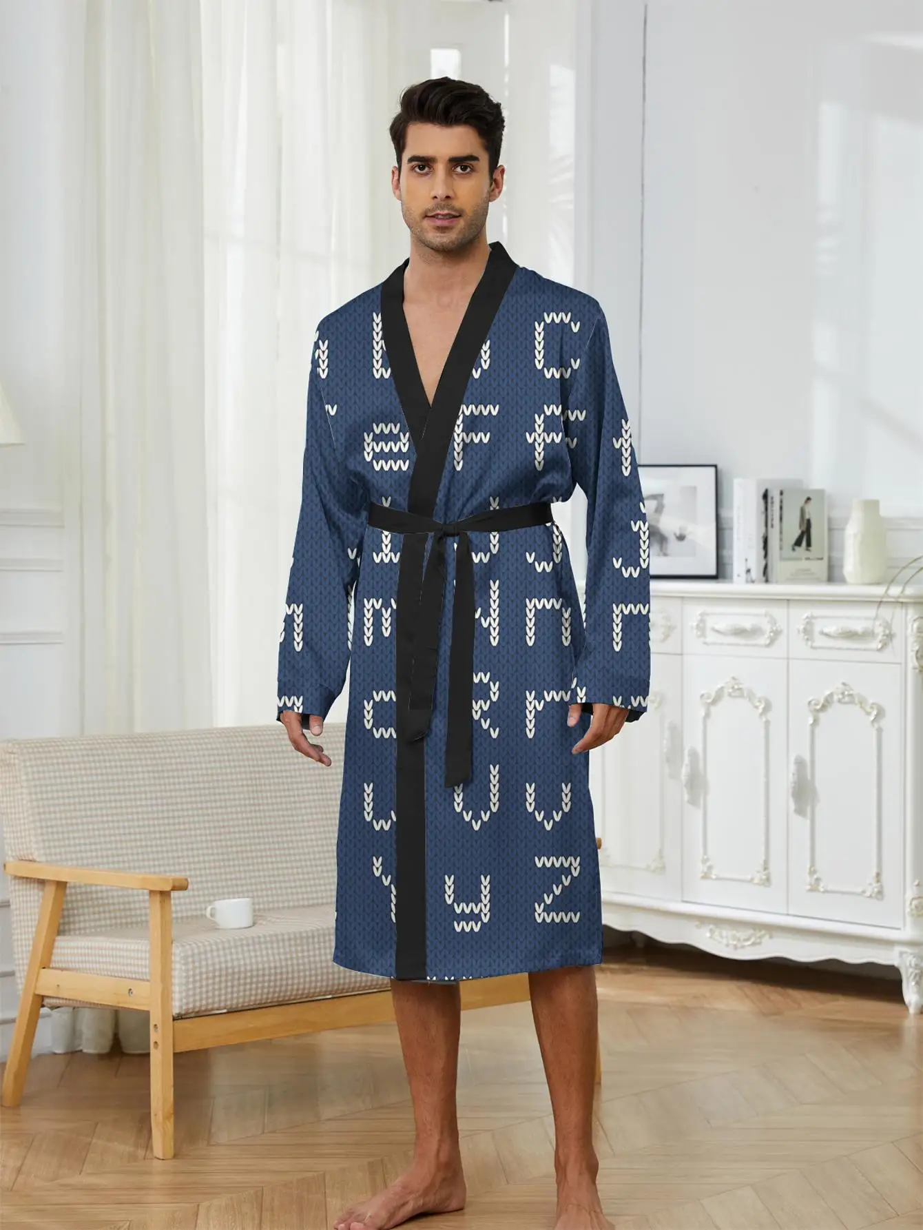 

1pcs Men's Robes 2026 Spring/Summer Graphic Sleepwear sleepwear bath robe Breathable 3D Printed Funny pajamas robe
