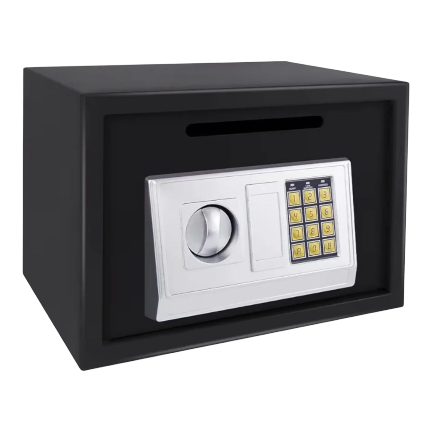 Caja Fuerte Digital con Cerradura de Combinación y 2 Llaves - Caja Fuerte de Seguridad Resistente para Efectivo, Joyas, Objetos de Valor - Operación Sin Batería, Diseño Compacto para Hogar, Oficina,