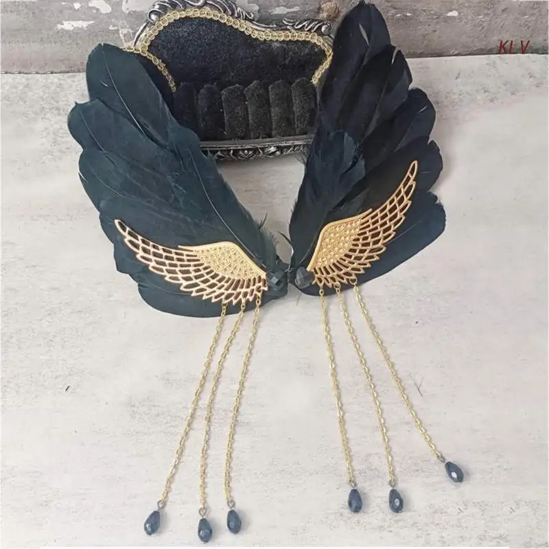 Angel Wing Hairclips Meisjes Anime Meid Haarclip Cosplay Kostuum Hoofdtooi Vrouwen Komische Show Lolita-Stijl Hoofddeksels