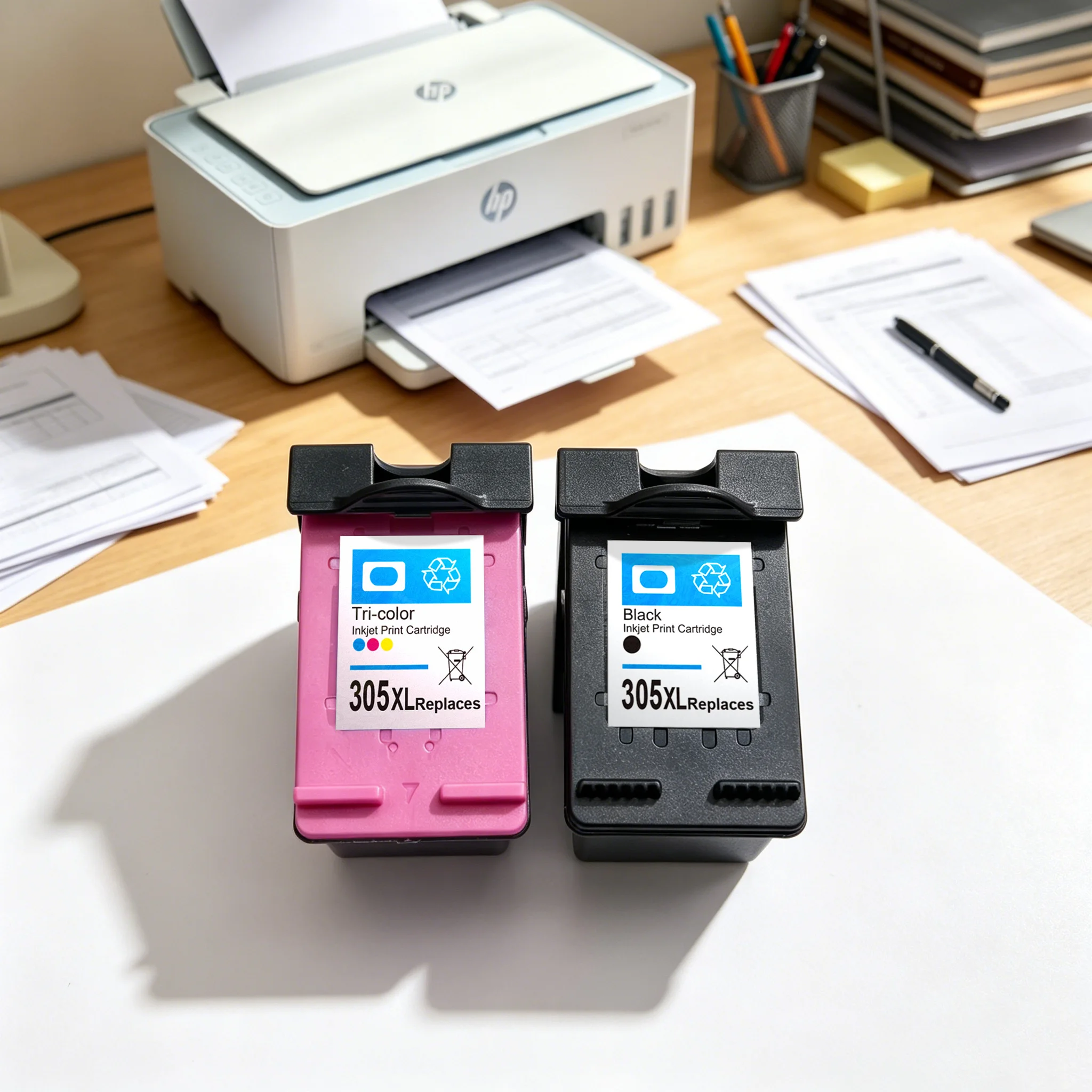 Cartucho de Tinta de Repuesto Compatible 305XL de Alta Capacidad para Impresora Multifunción HP DeskJet 2810e 2820e 2821e 2823e 2825e 2827e