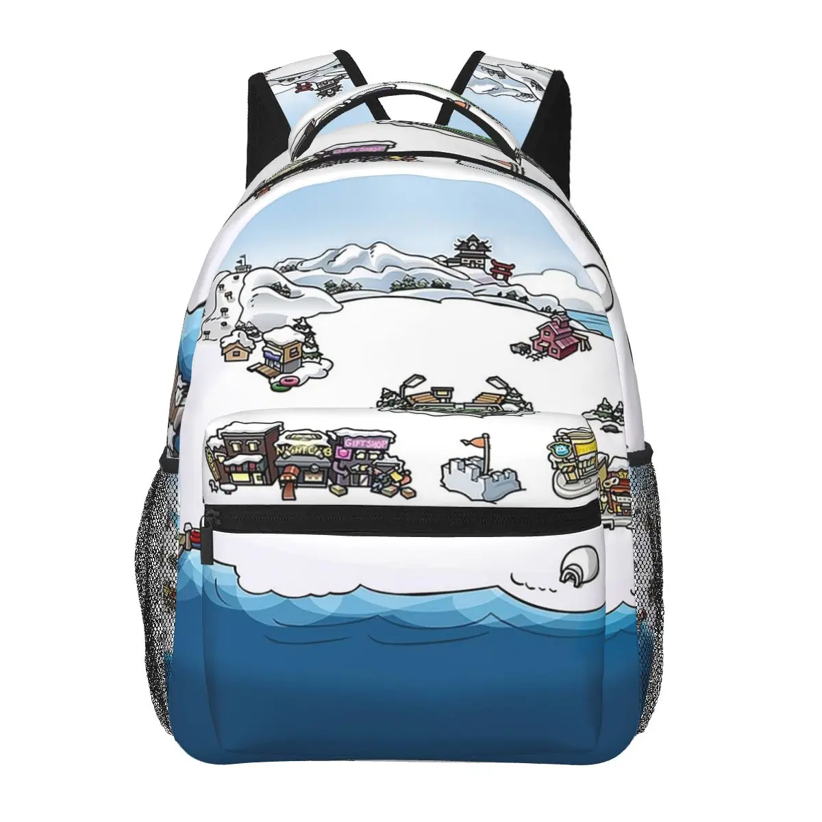 

Club Penguin M Backpacks Boys Girls Bookbag Students School Bags Cartoon Kids Rucksack Shoulder Bag Large Capacity