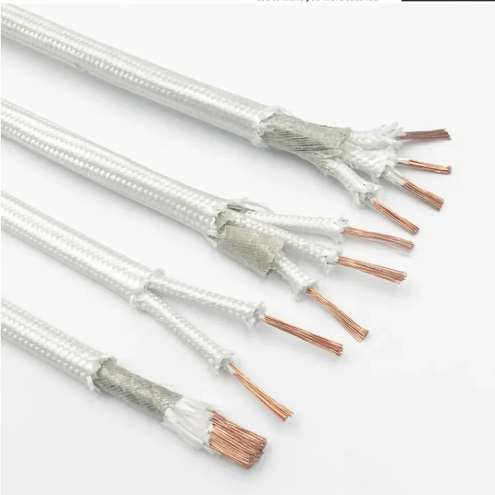 Fibre-layered Multi-core Mica High Temperature Cable Wire With 500 Degrees 3-core Fire-resistant Fuse